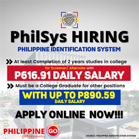 philsys job hiring 2023